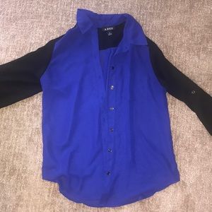 Beautiful blue and black blouse